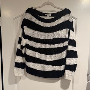 Banana Republic Black and White Striped Sweater